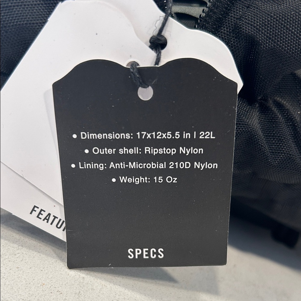 The Ridge Packable Black Ripstop Backpack - Picture 15 of 16